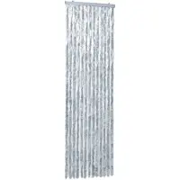 vidaXL Vliegengordijn 56x185 cm chenille wit en grijs