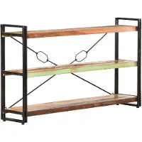 vidaXL Boekenkast met 3 schappen 140x30x80 cm massief gerecycled hout