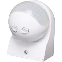 BES LED Bewegingssensor - Aigi - Tucy - Opbouw Rond - Mat Wit Kunststof - 180° 12m - Spatwaterdicht