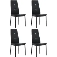 vidaXL Eetkamerstoelen 43x43,5x96 cm kunstleer zwart 4 st online kopen