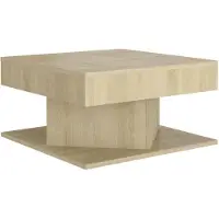 vidaXL Salontafel 57x57x30 cm bewerkt hout sonoma eikenkleurig