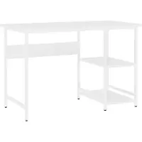 vidaXL Computerbureau 105x50x72 cm MDF en metaal wit