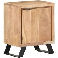 vidaXL Nachtkastje met natuurlijke rand 40x30x50 cm massief acaciahout