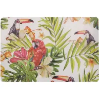 COSY&TRENDY 6x Rechthoekige Onderzetters/placemats Voor Borden Toekan Print 29 X 44 Cm - Placemats