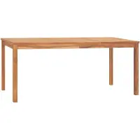 vidaXL Tuintafel 180x90x77 cm massief teakhout