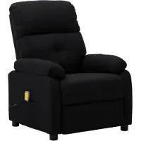 vidaXL Massagestoel stof zwart