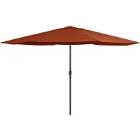 vidaXL Parasol met metalen paal 390 cm terracottakleurig