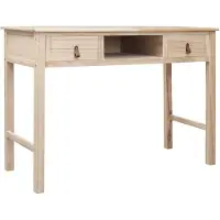 vidaXL Bureau, naturel, 110 x 45 x 76 cm, hout