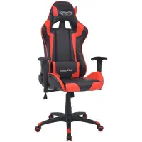 vidaXL Bureau-/gamestoel verstelbaar kunstleer rood