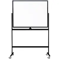 Ivol Verrijdbaar whiteboard - Dubbelzijdig en magnetisch - 90x120 cm - Zwar