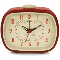 Kikkerland Retro Wekker Rood - Classic Alarm Clock - Vintage - Slaapkamer accessoire