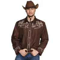 Boland Shirt Western Heren Bruin