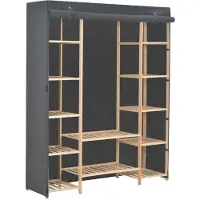 vidaXL - Kledingkast - 135x40x170 - cm - stof - grijs