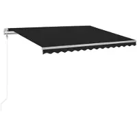 vidaXL Elektrisch zonnescherm met led en sensor 4,5 x 3,5 m Antraciet
