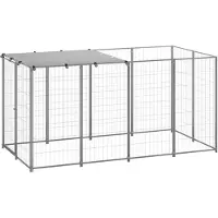 Super Merchant Hondenkennel 2,42 m² staal zilverkleurig