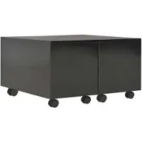 vidaXL Salontafel 60x60x35 cm bewerkt hout hoogglans zwart
