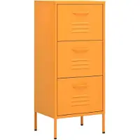 vidaXL Opbergkast 42,5x35x101,5 cm staal mosterdgeel
