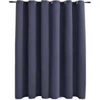 vidaXL Gordijn verduisterend met metalen ringen 290x245 cm antraciet