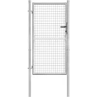 vidaXL Tuinpoort gegalvaniseerd staal 100x150 cm zilver