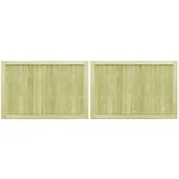 vidaXL Poorten 2 st 300x100 cm geïmpregneerd grenenhout