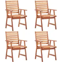 vidaXL Tuinstoelen 4 st massief acaciahout