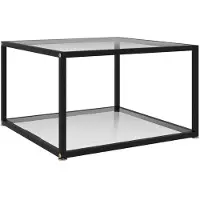 vidaXL Salontafel 60x60x35 cm gehard glas transparant