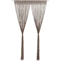 vidaXL Gordijn macramé 140x240 cm katoen taupe