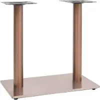 vidaXL Bistrotafelpoot 70x40x72 cm roestvrij staal messingkleurig