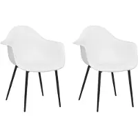 vidaXL Eetkamerstoelen 2 st PP wit