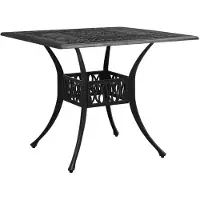 vidaXL Tuintafel 90x90x73 cm gietaluminium zwart