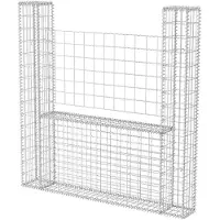 vidaXL Gabion mand U-vormig 160x20x150 cm staal