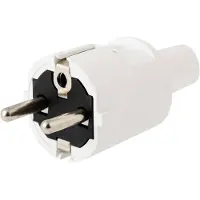 Q-Link Schuko stekker | (Randaarde/Penaarde, 16 A, PVC, Wit)