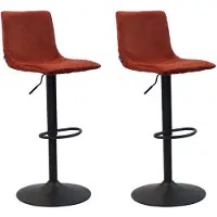 Bronx71 Velvet barkruk Frenkie koper 59-76 cm - Barkrukken set van 2.