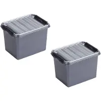 Sunware 3x Stuks Kunststof Stapelbare Opbergbakken 3 Liter 20 X 15 X 14 Cm - Opbergbox