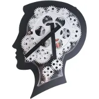 United Entertainment Brain Design Wandklok met Bewegende Tandwielen