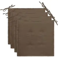 vidaXL Tuinstoelkussens 4 st 40x40x4 cm oxford stof taupe