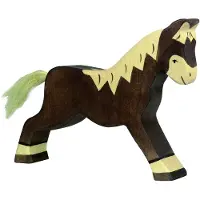 Holztiger Horse, running, dark brown