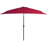 vidaXL Parasol met metalen paal 300x200 cm bordeauxrood