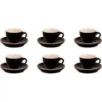 Palmer Kop en schotel Colors 18 cl - 14 cm Zwart 6 stuks