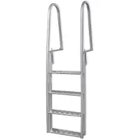 VidaXL Dok/zwembadladder met 4 treden aluminium 167 cm