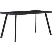 vidaXL Eettafel 140x70x75 cm gehard glas zwart