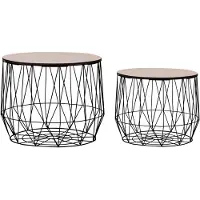 vidaXL Salontafels 2 st zwart