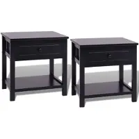 vidaXL Nachtkastjes 2 st hout zwart