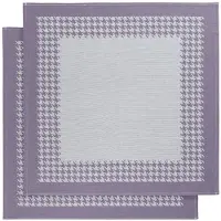 De Witte Lietaer Theedoeken De Witte Lietaer Pied De Poule Lavender (2 stuks)