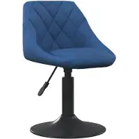 vidaXL Barkruk fluweel blauw