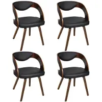 vidaXL Eetkamerstoelen Singapore kunstleer bruin 4 st online kopen