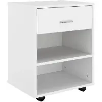 vidaXL Rolkast 46x36x59 cm bewerkt hout wit