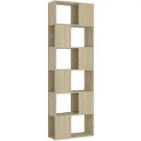 vidaXL Boekenkast/kamerscherm 60x24x186 cm bewerkt hout sonoma eiken