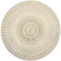 Zeller 6x Ronde onderleggers/placemats voor borden goud 41 cm - Placemats