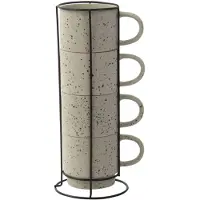 Gusta Rek Met Mokken Ivoor 350 ml - 4 Stuks